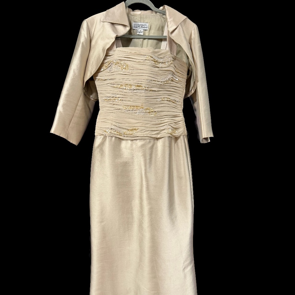 COPY - Boutique Jolie de Madame gown, size 10, Beige/Tan